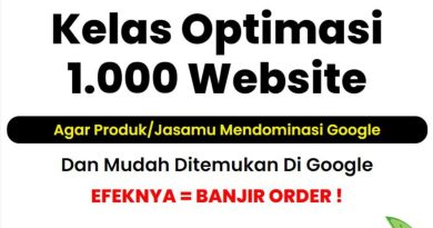 Kelas Belajar Optimasi 1000 Website Dongkrak Usaha